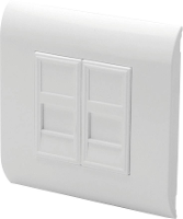 Digitus DN 93802 Keystone houder 2 voudig Wit