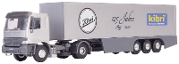 Kibri 12500 H0 Vrachtwagen Mercedes Benz Actros 2 assig met trailer   speciale serie
