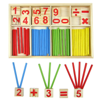 Kids Children Wooden Numbers Mathematics Early Learning Counting Educational Toy