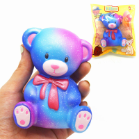 Kiibru Squishy Galaxy Color Bear Teddy 10cm Slow Rising Original Packaging Collection Gift Decor Toy