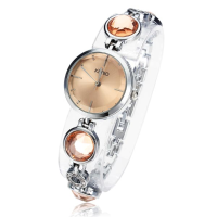 Kimio K465l Rhinestone Crystal Chain Bracelet Women Quartz Watch