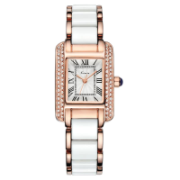 Kimio Kw6036s Luxury Ladies Quartz Watch Fashion Rhinestones Rectangle Dial Women Dress Watch