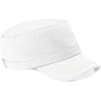 Katoenen leger/army pet/cap wit voor volwassenen