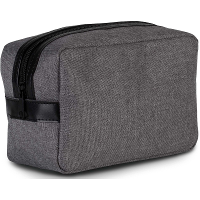 Toilettas/make up tas grijs 20 cm voor heren/dames