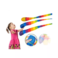 Kinderen's ouder kind interactie handwerpen lint regenboogbal buitenspeelgoederen sport meteoriet planeet zandzak sensor