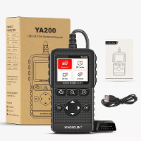 Kingbolen YA200 OBD2 Scanner Meertalige Auto Diagnosetool Motorcode Lezer DTC Lookup Spanningstest Levenslange Gratis Up