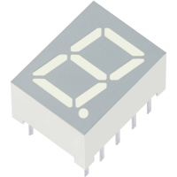 Kingbright 7 segments display Geel 9.9 Mm 1.95 V Aantal cijfers: 1 SC39 11SYKWA