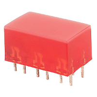 Kingbright L 885/6IDT LED bargraph 4 voudig Rood (l x b x h) 16 x 10 x 8 mm