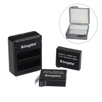 Kingma Double Charger 2pcs 1200mah Ahdbt 401 Battery And Ahdbt 401 Battery Cover Case For Gopro Xiaomi Yi