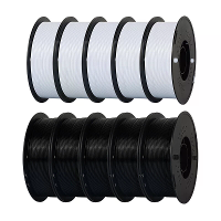 KINGROON PETG 3D printer filament 1,75 mm 10 kg Zwart en Wit Hoge Sterkte Eenvoudig te Printen Milieu Vriendelijk Geen B