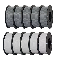 KINGROON PETG 3D printer filament 10kg 1,75 mm wit/grijs hoge sterkte eenvoudig te printen milieuvriendelijk geen luchtb