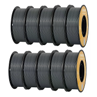 KINGROON PETG 3D printerfilament 1,75 mm 10 kg Grijs Hoge sterkte Eenvoudig te printen Milieuvriendelijk Geen bellen Gla