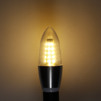 KingSo LED Filament Gloeilamp Warm Wit/Wit Licht 550LM E12 Kandelaar Basislamp 5.5W Gloeilamp Vervanging Gouden Shell/Zi