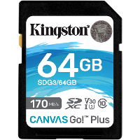 Kingston Canvas Go! Plus SDXC 64 GB geheugenkaart