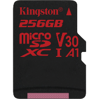 Kingston Canvas React microSD 256 GB SDCR/256GBSP, Class 10 UHS I U3