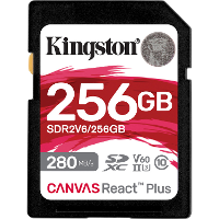 Kingston Canvas React Plus 256 GB geheugenkaart