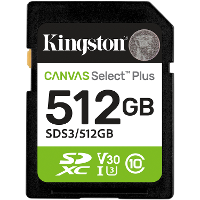 Kingston Canvas Select Plus 512 GB SDXC geheugenkaart