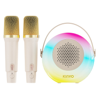 KINYO K38 bluetooth 5.3 Spreker Draagbare Spreker met Microfoon en 57mm Luidspreker HiFi Bass RGB Light Outdoor Draagbar