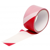 Kinzo Markeerlint   25 meter   rood/wit   afzetlint   4,8 cm breed