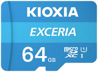 Kioxia EXCERIA microSDXC kaart 64 GB UHS I Schokbestendig, Waterdicht