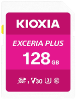 Kioxia EXCERIA PLUS SDXC kaart 128 GB UHS I, v30 Video Speed Class