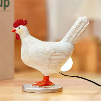 Kip Eivorm Lamp Grappige Kip lamp met Ei in de Kont LED Kip Nachtlampjes met USB Hars Warme Tafel Verlichting Decoratie