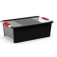 Kis Bi Opbergbox M   26L   zwart/transparant