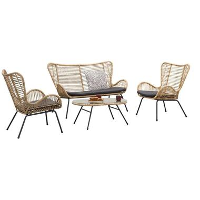 Le Sud loungeset Monte Carlo   naturel/grijs   4 delig