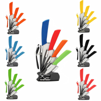 Kitchen Ceramic Knife Set 3 4 5 6 Inch Ceramic Knife Peeler With Holder Chef Kitchen Cutlery Gifts