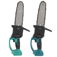 KIWARM 10 Inch Draagbare Elektrische Zaag Snoeien Kettingzaag Oplaadbare Houtbewerking Power Tools Hout Cutter Groen/Bla