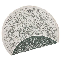 Bougari vloerkleed Porto   groen/crème   Ø140 cm   Leen Bakker