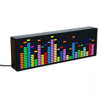 Kleur LED Muziekspectrum Elektronische Klok RGB LED's USB Spraakbesturing Ritmische Licht 1624RGB Opnamestemmingniveaume