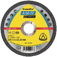 Klingspor A 60 TZ Special 202401 Doorslijpschijf recht 125 mm 25 stuk(s) RVS, Staal