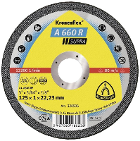 Klingspor A 660 R Supra 328906 Doorslijpschijf recht 125 mm 25 stuk(s) RVS