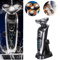 Km 8871 Rotary 4d Rechargeable Washable Electric Shaver Razor Trimmer