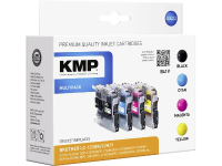 KMP Inkt vervangt Brother LC 123 Compatibel Combipack Zwart, Cyaan, Magenta, Geel B41V 1525,0050
