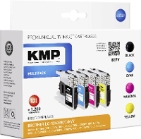 KMP Inkt vervangt Brother LC 1240 Compatibel Combipack Zwart, Cyaan, Magenta, Geel B37V 1524,0050