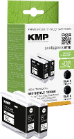 KMP Inktcartridge vervangt Brother LC 1000BK Compatibel 2 pack Zwart B75D 1035,4021