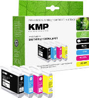 KMP Inktcartridge vervangt Brother LC 1000BK, LC 1000C, LC 1000M, LC 1000Y Compatibel Combipack Zwart, Cyaan, Magenta, Geel B75V 1035,4005