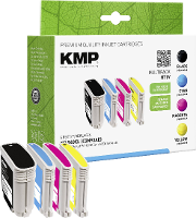 KMP Inktcartridge vervangt HP 940XL, C2N93AE, C4906AE, C4907AE, C4908AE, C4909AE Compatibel Combipack Zwart, Cyaan, Magenta, Geel H71V 1715,4005
