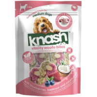 Knash Vitality Woofa Bites met bosbessen, rode biet en kokosolie hondensnack M   100 g
