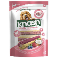 Knash Vitality Woofa Loofa Sticks met bosbessen, rode biet en kokosolie hondensnack M   1 x 7 sticks