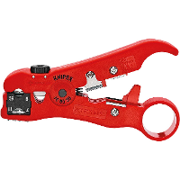 KNIPEX Afstriptang voor coax  en datakabels 166006SB kabelstrip /ontmantelingsgereedschap