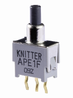 Knitter Switch APE 1F APE 1F Druktoets 48 V DC/AC 0.05 A 1x aan/(aan) Moment (l x b) 9.5 Mm x 5 mm 1 stuk(s)