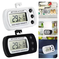 Koelkastthermometer met haak Anti vocht Koelkast Vriezer Elektrisch C/F Conversie LCD scherm Digitaal  20°C tot 50°C Tem