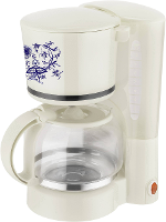 Koffiezetapparaat Efbe Schott Sc Ka 1080 Zm Wit (patroon) Capaciteit Koppen=12 Glazen Kan, One Touch, Warmhoudfunctie