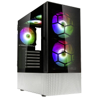 Kolink Kolink Observatory MX Glass ARGB Midi Tower Case   Black/White Midi tower Behuizing, Gaming behuizing, PC behuizing Zwart/wit