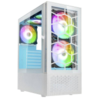 Kolink Kolink Observatory MX Glass ARGB Midi Tower Case   White Midi tower Behuizing, Gaming behuizing, PC behuizing Wit