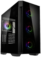 Kolink Kolink Observatory Z ARGB Midi Tower   schwarz Midi tower Behuizing, Gaming behuizing Zwart 4 voorgeïnstalleerde LED ventilators, Zijvenster, Stoffilter