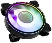 Kolink UMBRA VOID 120mm PC ventilator Zwart (b x h x d) 12.5 X 3 x 17 mm